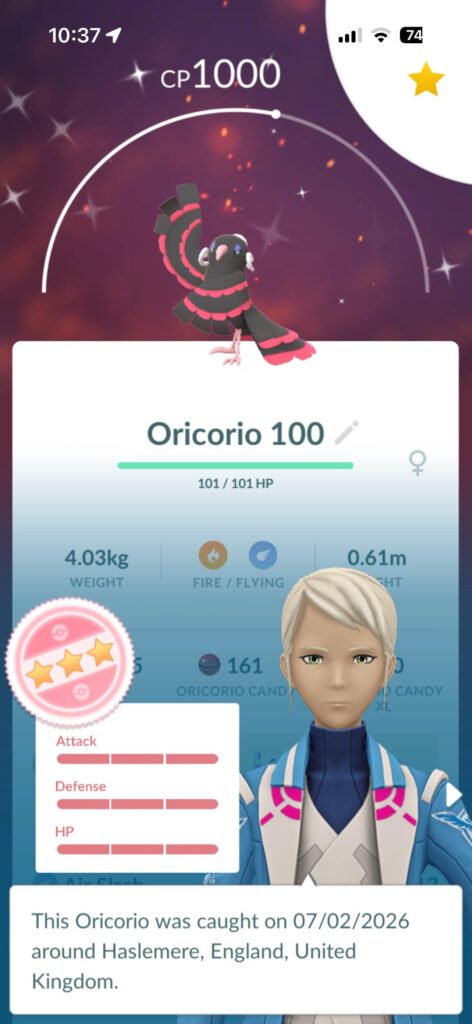 My first shiny Oricorio