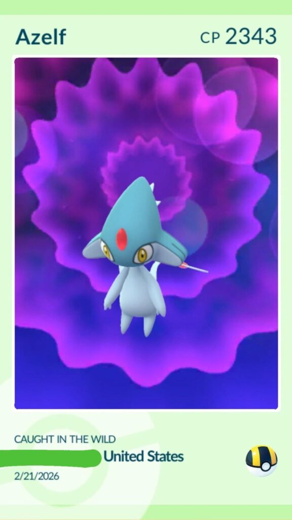 caught 2 azelf 15 mins apart