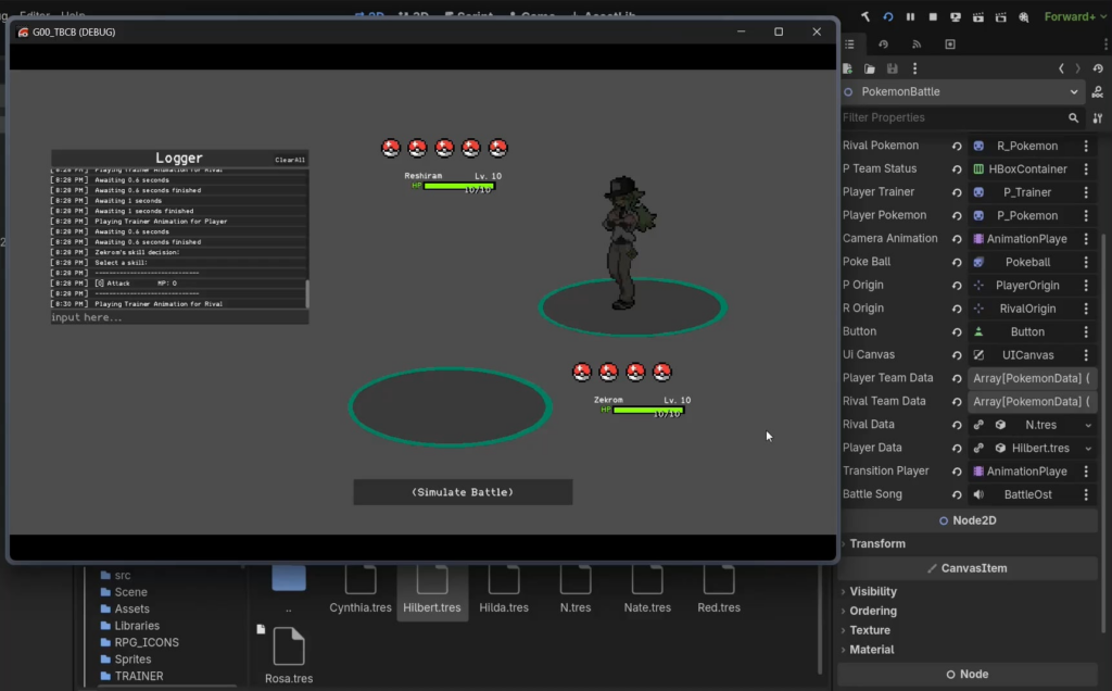 I'm currently making a Pokemon battle engine!