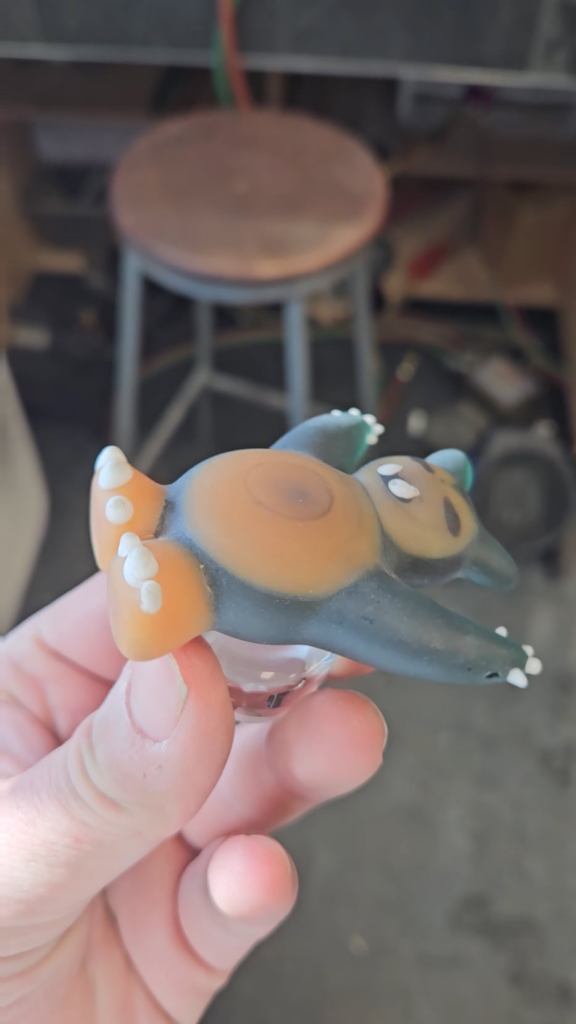 Snorlax made from glass