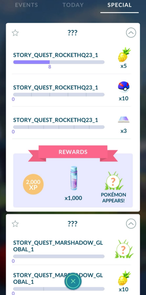 Weird Special Research Glitch - File Names