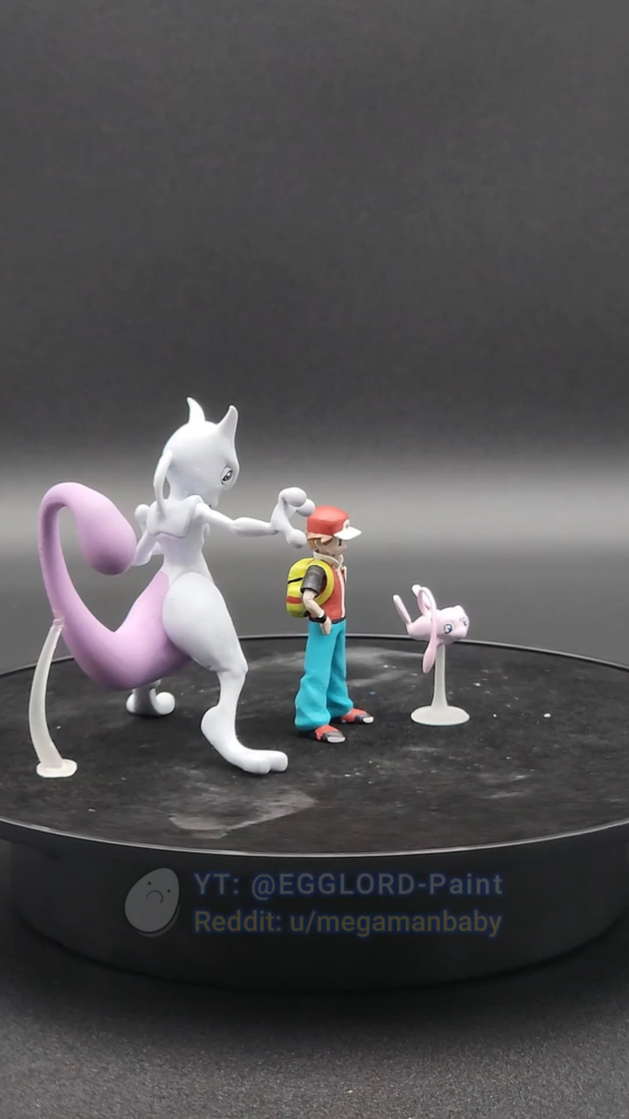(Day 74) All Pokémon to Scale #0150 - #0151 (Mewtwo, Mew)