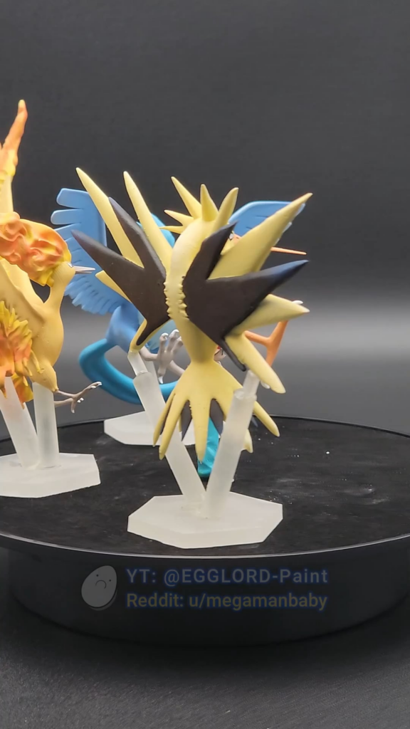 (Day 72) All Pokémon to Scale #0144 - #0146 (Articuno, Zapdos, Moltres)