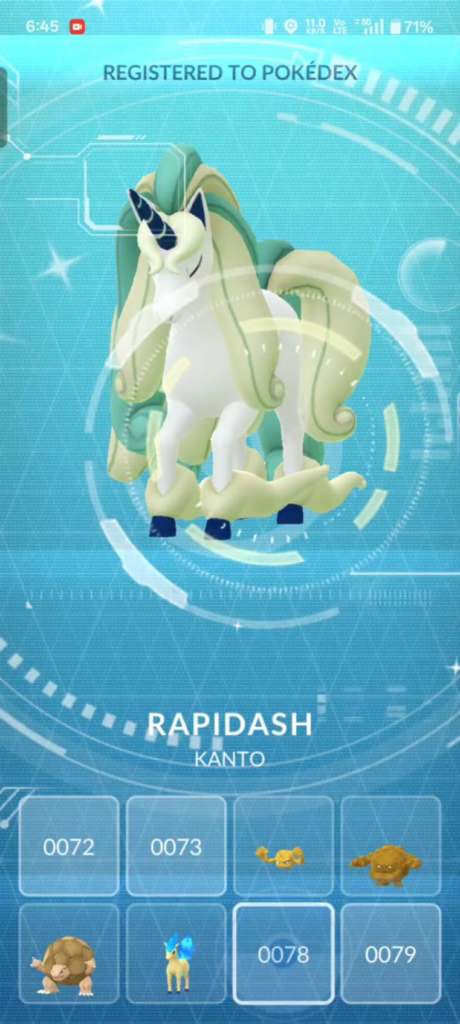 Got shiny PONYTA in the wild 🥰Damn so gorgeous 💫✨