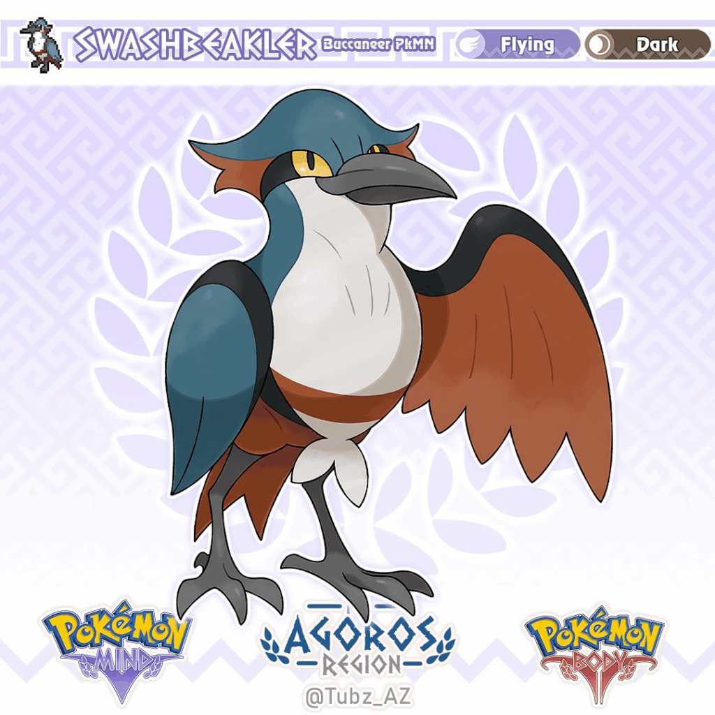 Swashbeakler the Buccaneer Pokémon  by tubz_az