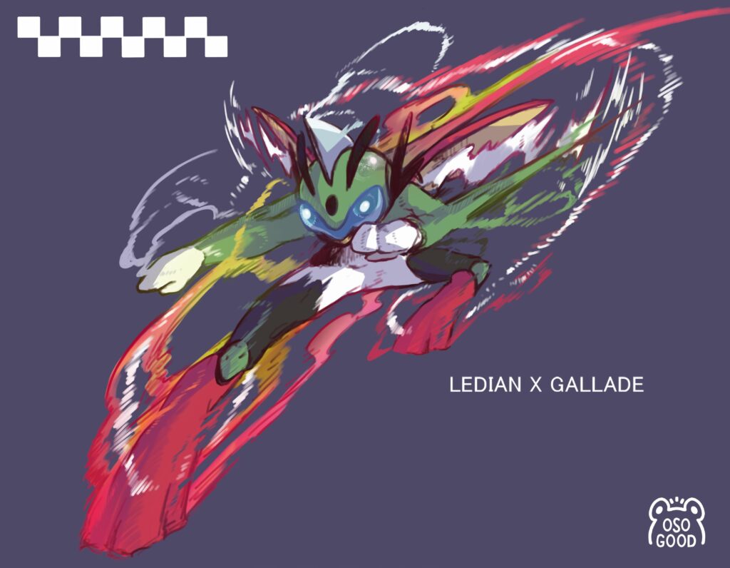 [OC] Pokemon fusion Ledian X Gallade = Kamen Rider LOL
