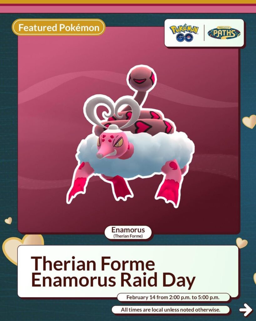 Therian Forme Enamorus Raid Day Niantic Infographic