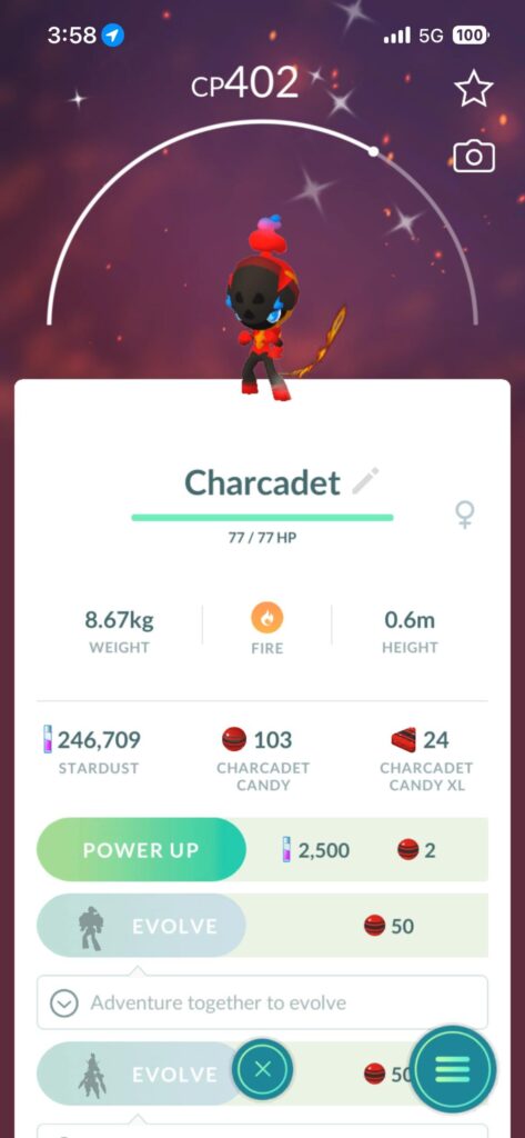 Got a shiny charcadet from an egg