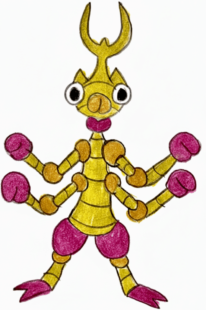 Forma evolucionada de Multihorn Herakrappler: El Pokémon Multigolpe Tipo: Bicho/Lucha