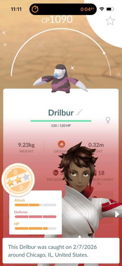 Shiney Drillbur in the wild
