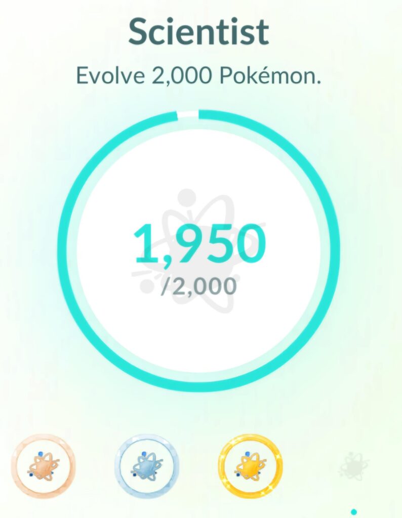 Only 50 evolves to go!!