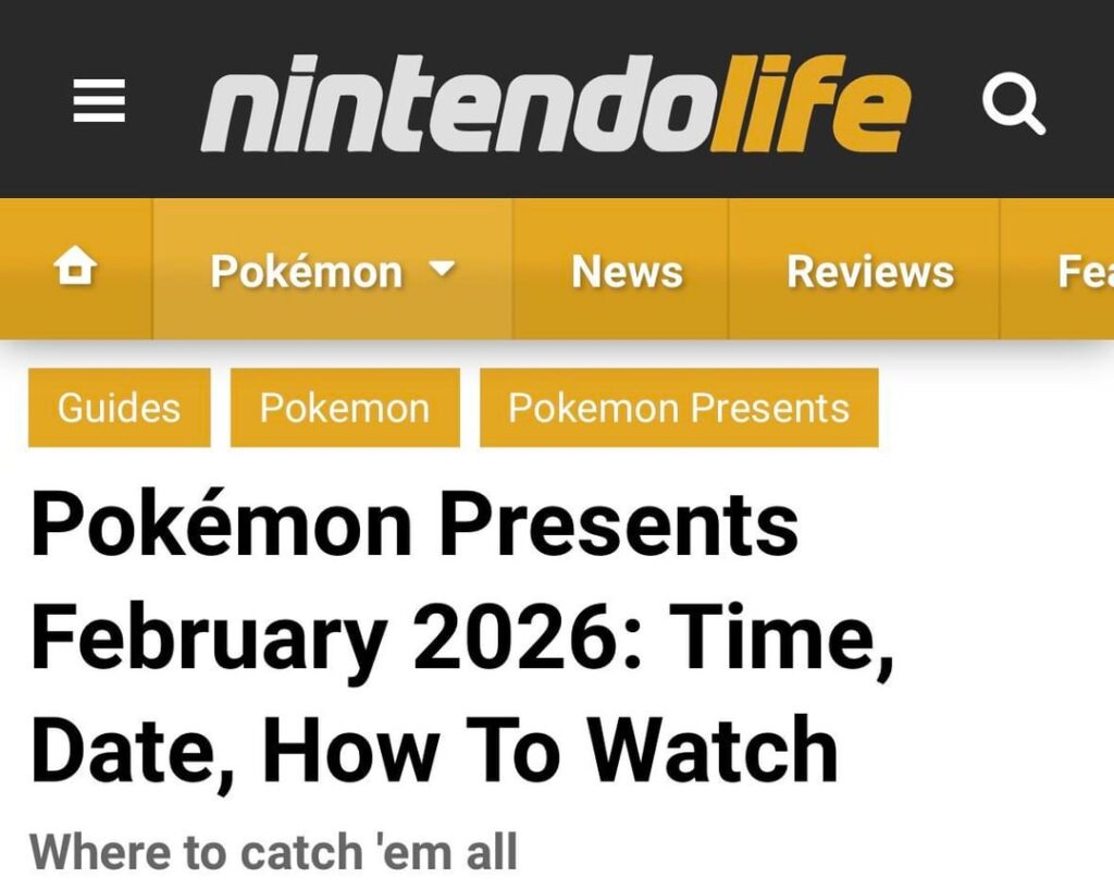 According to Nintendo Life those of us in Australia will be able to watch the 2026 Pokemon Presents in 2025… can’t believe I missed it by almost a year 🤣