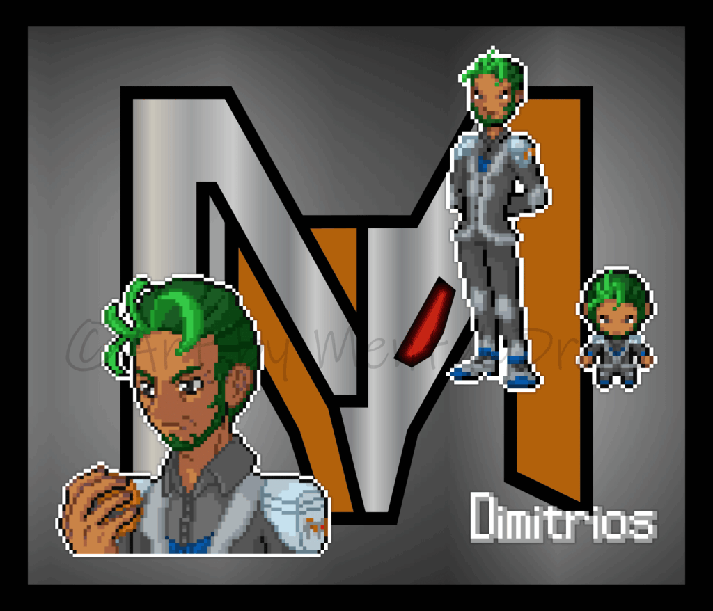 Pokemon B&W 2 style sprites - Mecha's Team lieutenant Dimitrios
