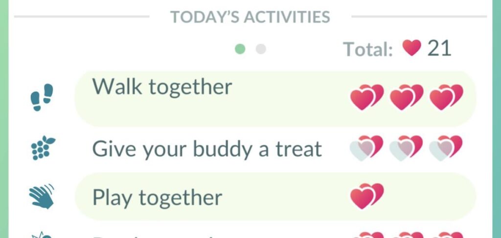 I can never get the 3 extra hearts for feeding when getting my buddy excited without a poffin. I feed and feed. What am I doing wrong?