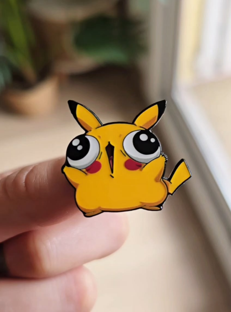 I did this silly Pikachu pin!