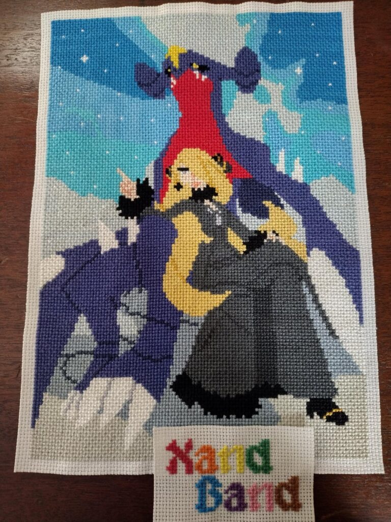 Sinnoh Champion - Garchomp V Cross Stitch