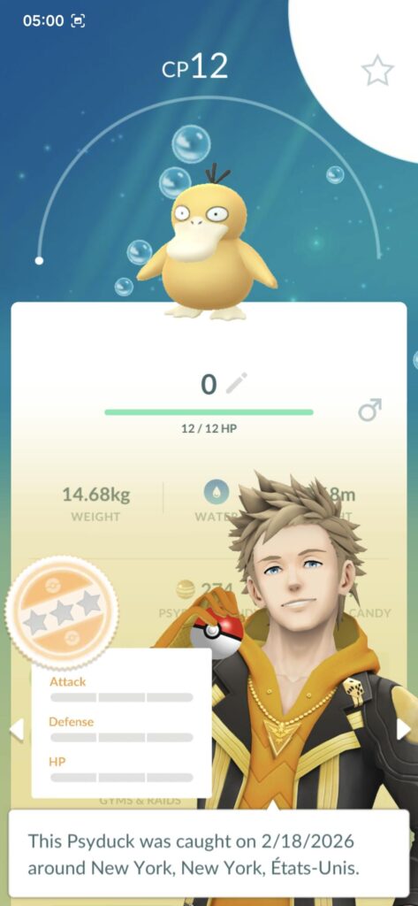 What are the odds ? Level 1 and o ivs in everything !