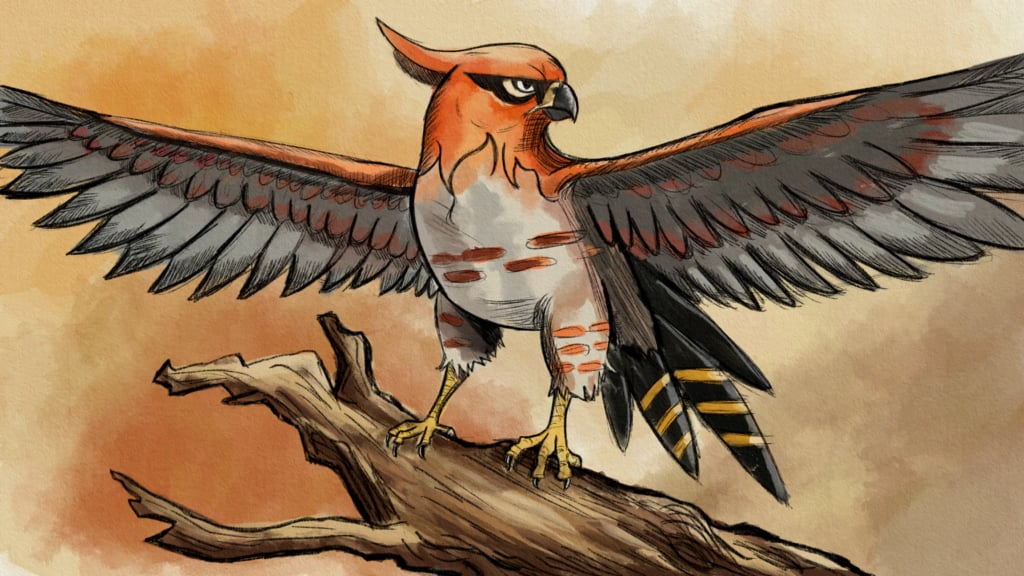 I drew Talonflame (ファイアロー)! - [OC]