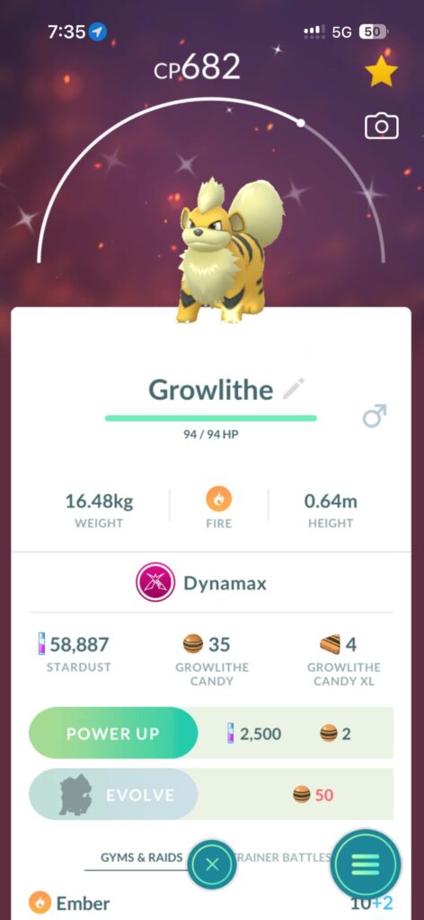 First dmax growlithe raid!