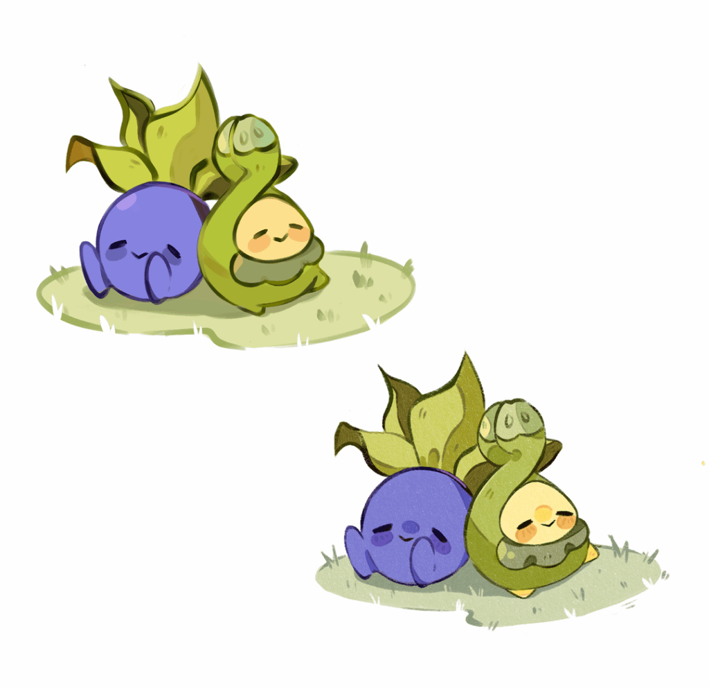 [OC] tried out some new brushes, do you prefer top or bottom 🌱