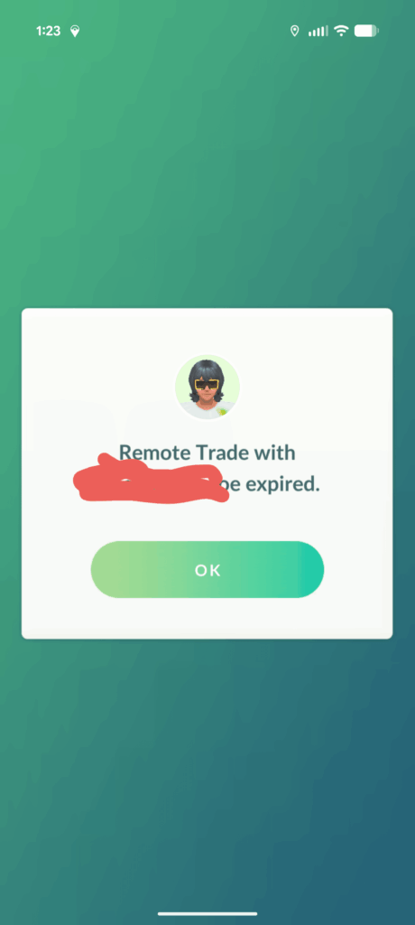 Remote Trade glitch. I completed my remote trade like 4 days ago but I keep getting the below. I've hit okay. Probably like 20 times over the past 3 days. Anyone else getting this?