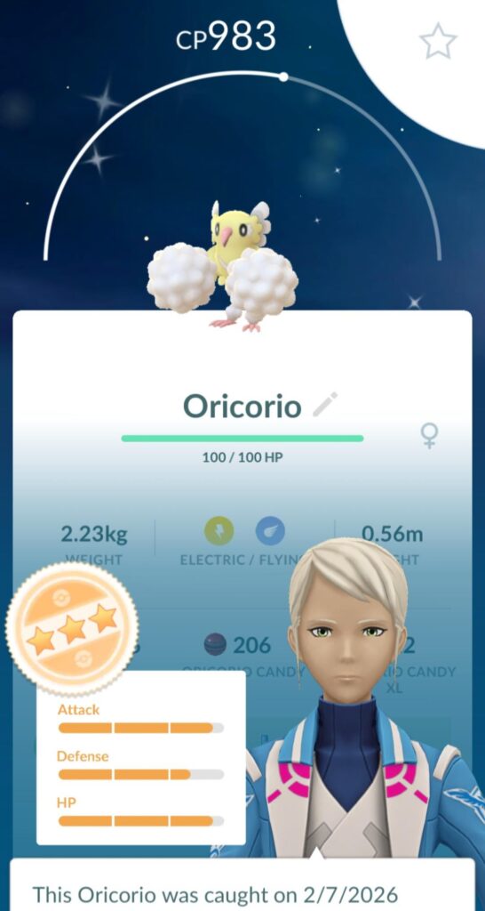*Shiny 3 Star Oricorio*