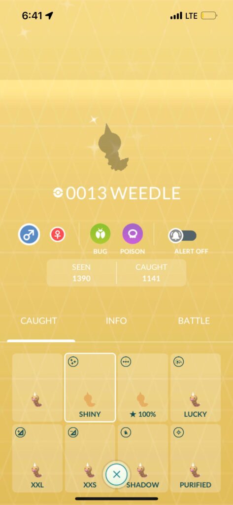 What is everyone’s unfindable shiny? I think Weedle is mine