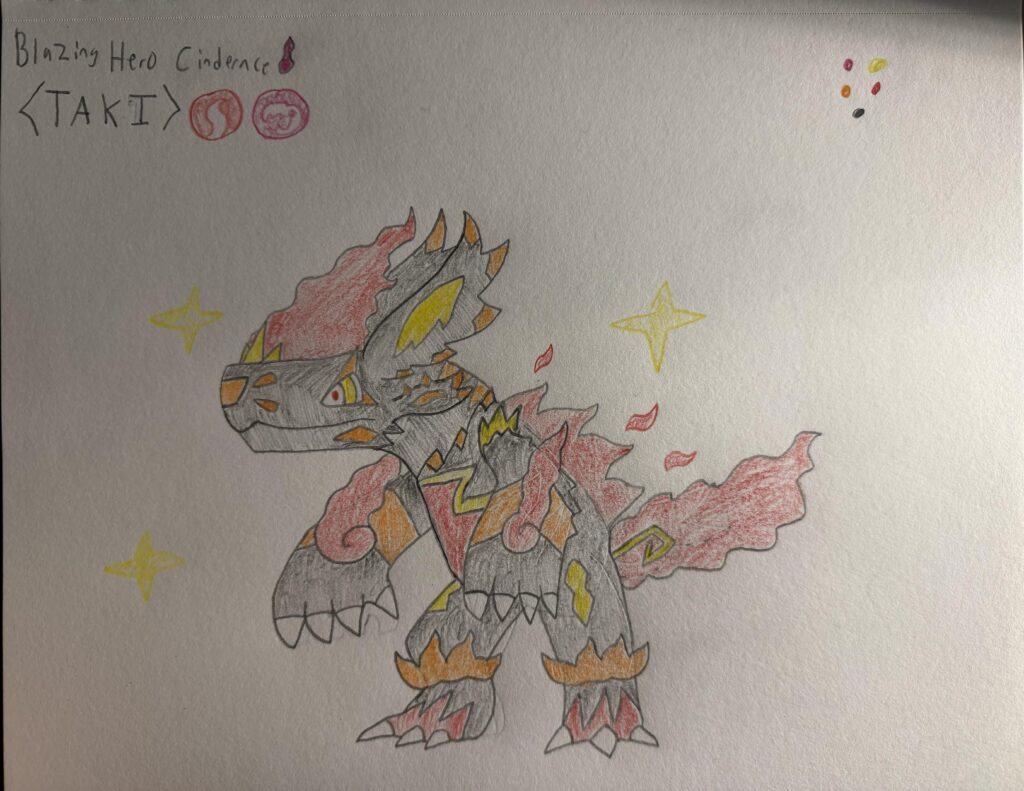A Special Shiny Cinderace I did as a gift. It’s called “Blazing Hero” Cinderace.