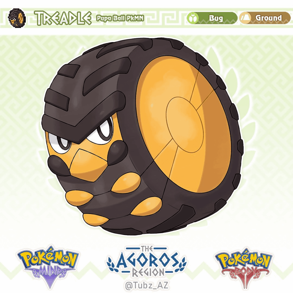 Treadle the ball pupa Pokémon by tubz_az