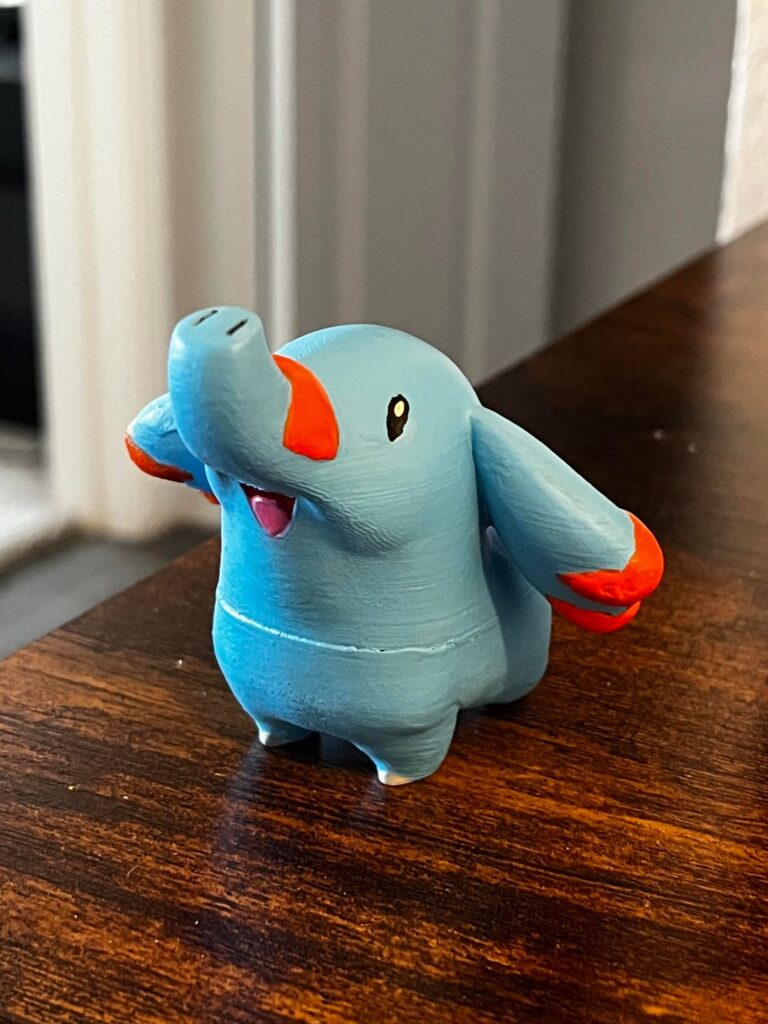 Printed and painted this Phanpy for a coworker!