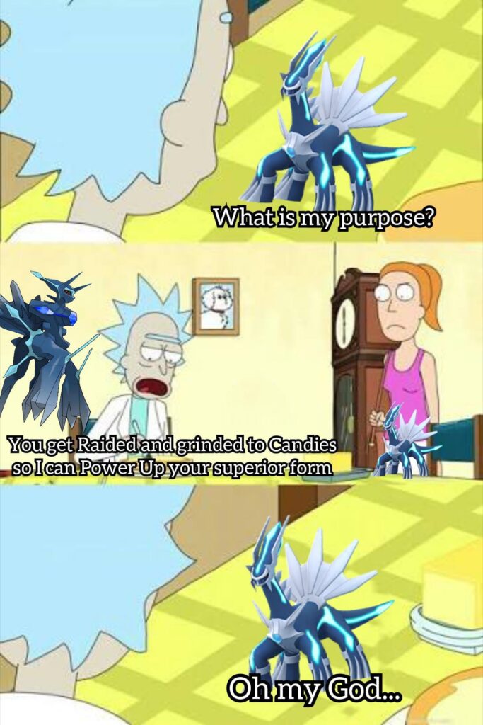 Sad Fate of Dialga: Once the unrivaled king of Master League, now he's a decent Raid Boss because he's fuel for his Origin Forme