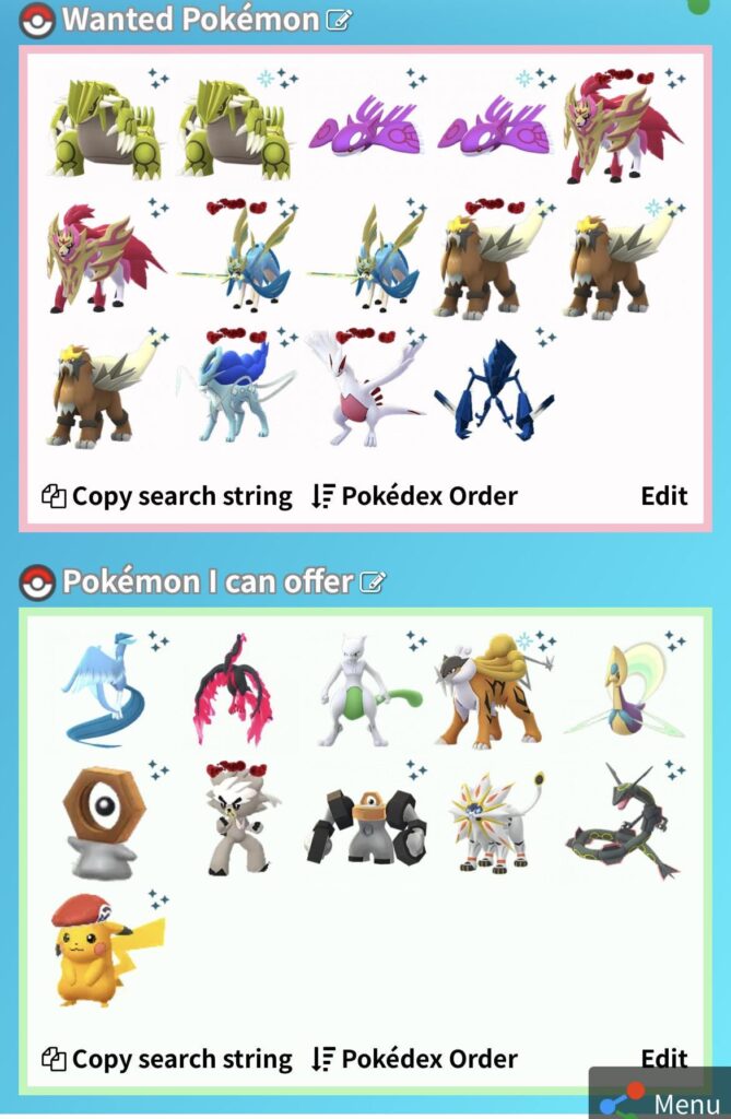 Pokémon trade (can not fly)