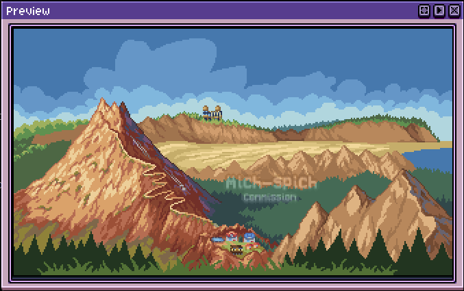 Pixel WIP of Lavaridge Town