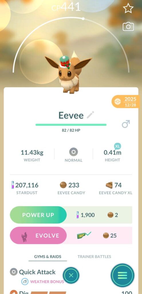 So this is new info to me: if you’re near a PokéStop with a Mossy Lure module and you evolve Eevee, you get a Leafeon 🥸