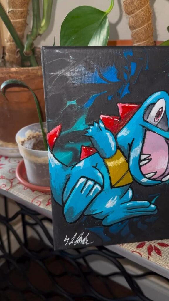 Pour paint and acrylic mixed !