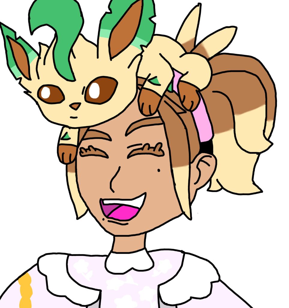 I drew one of my other trainers, not one of my mains but I thought she was cute enough to draw