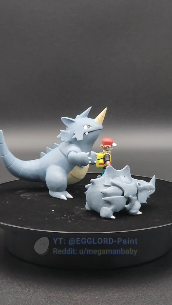 (Day 49) All Pokémon to Scale #0111 - #0112 (Rhyhorn, Rhydon)