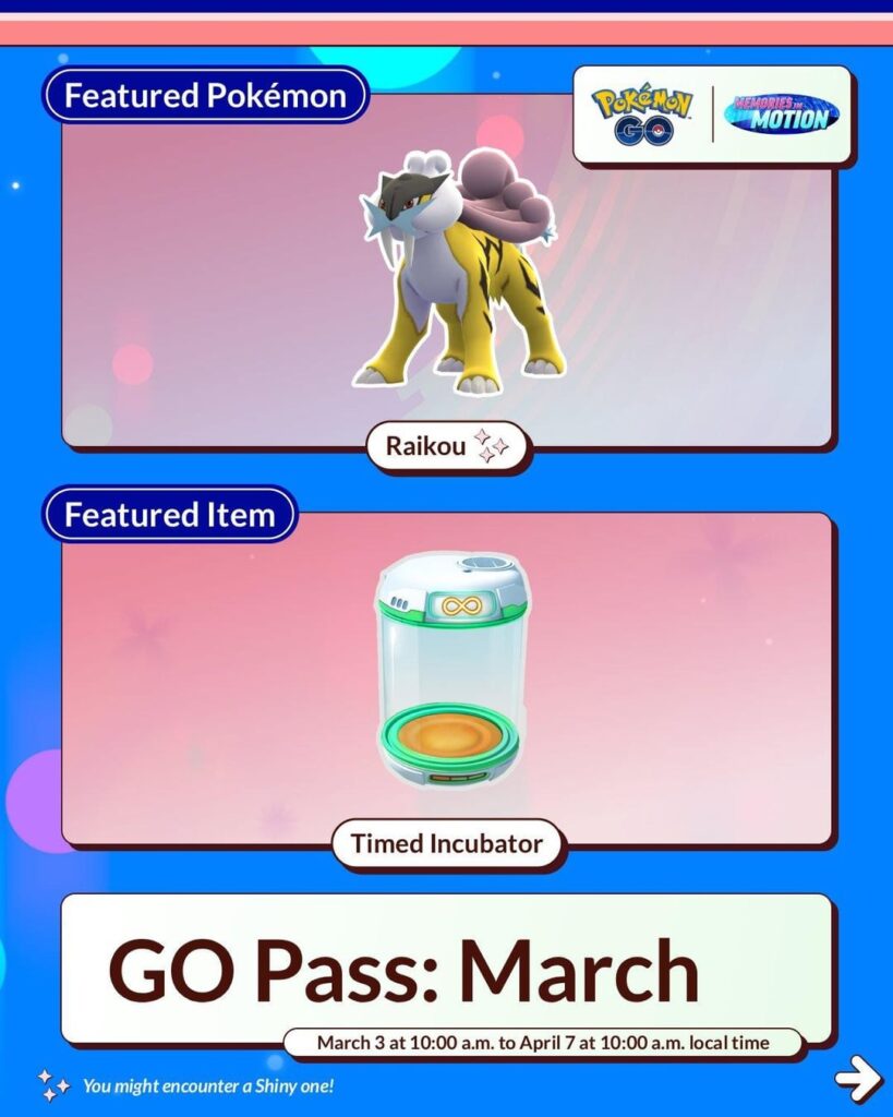 GO Pass: March Niantic Infographic