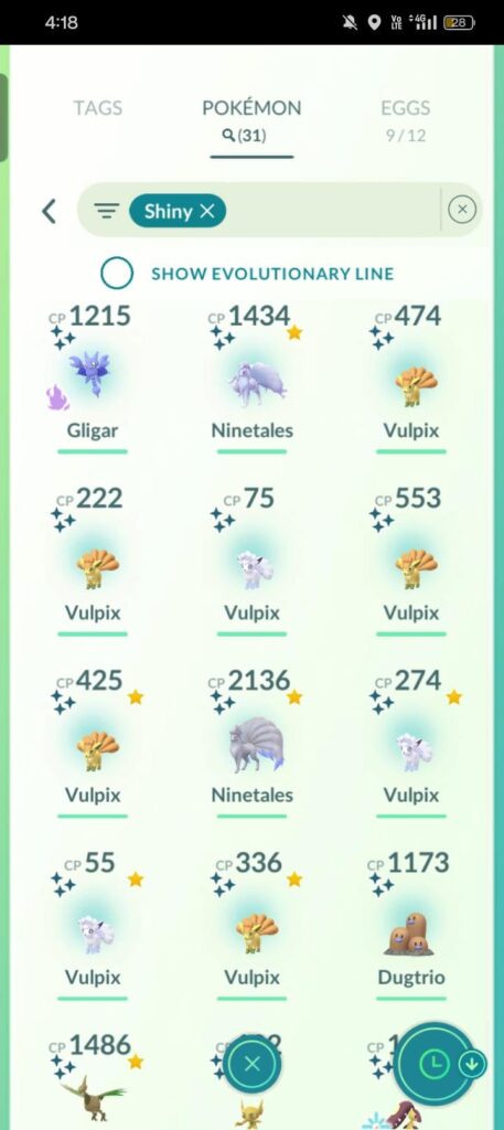 How much shiny u got today in event?