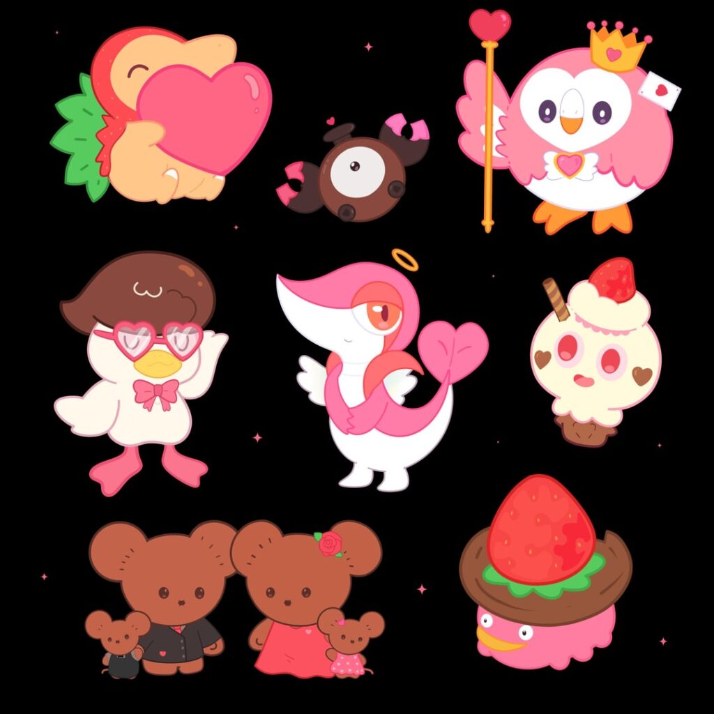 Valentines Themed Pokémon Art ❤️💖❣️✨