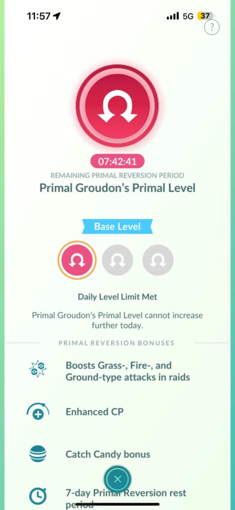 Question about mega level not increasing by 6