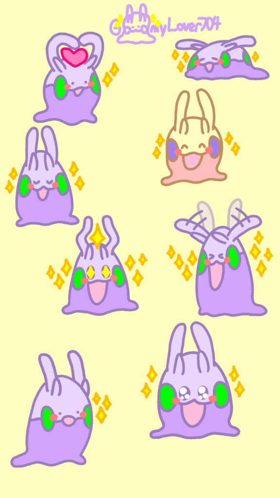 [OC] Sparkly Goomy wallpaper ✨️