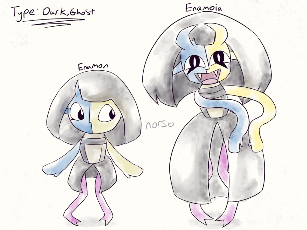 Drew ENA as a pokemon evolution