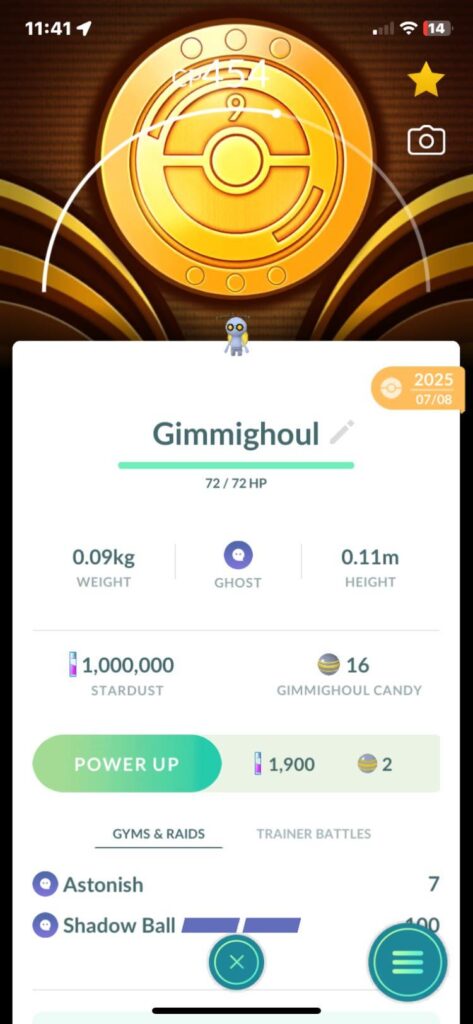 Reached exactly 1000000 Stardust