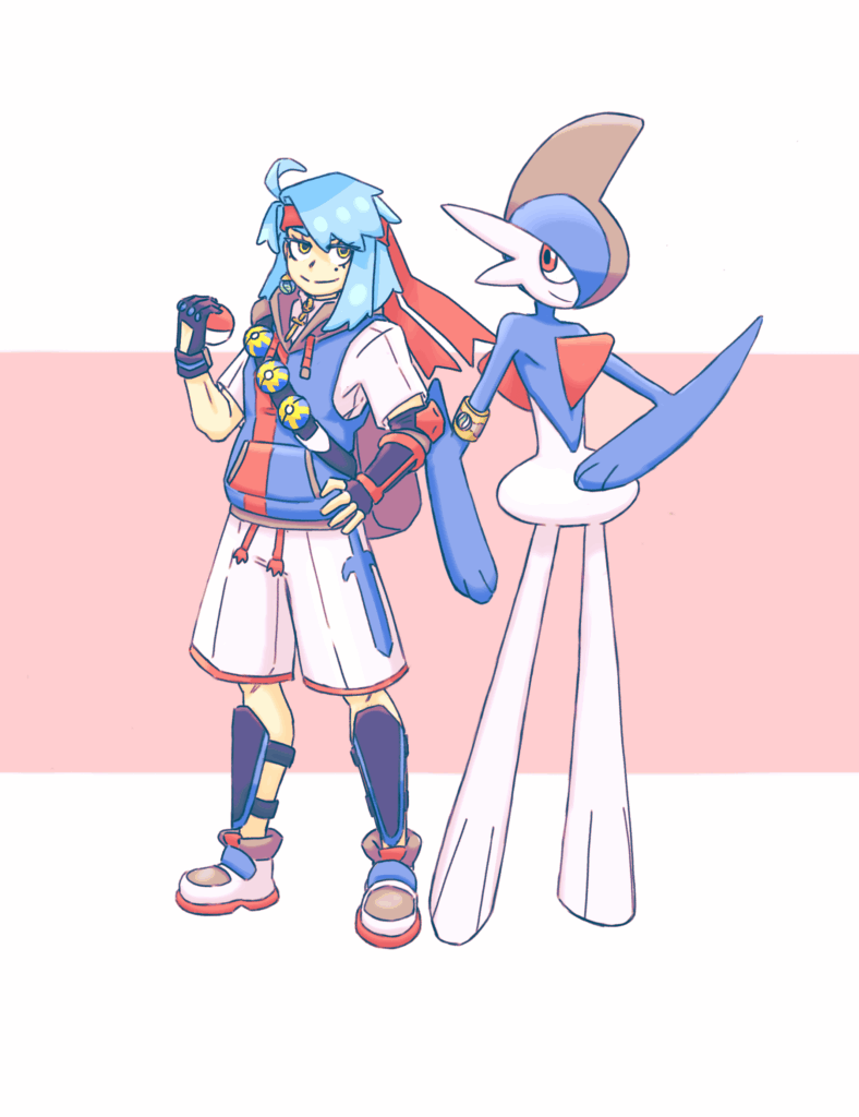 [OC] My OC Aria as a Pokémon trainer!