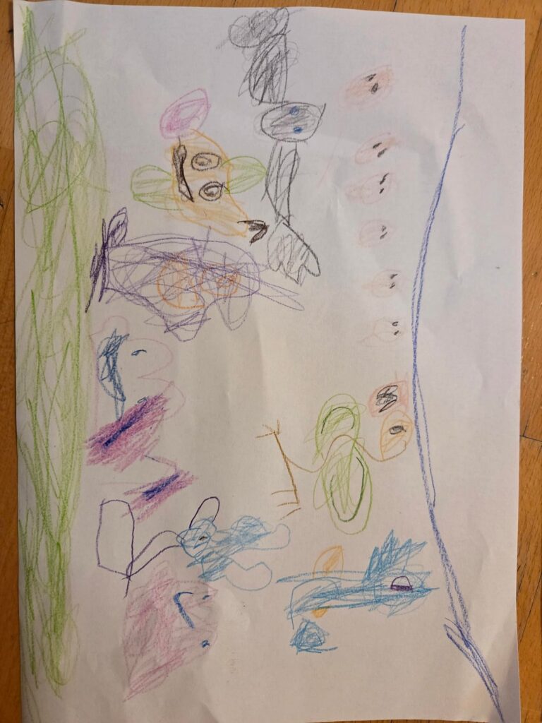 My 4yo really love pokemon, here are two of his pictures