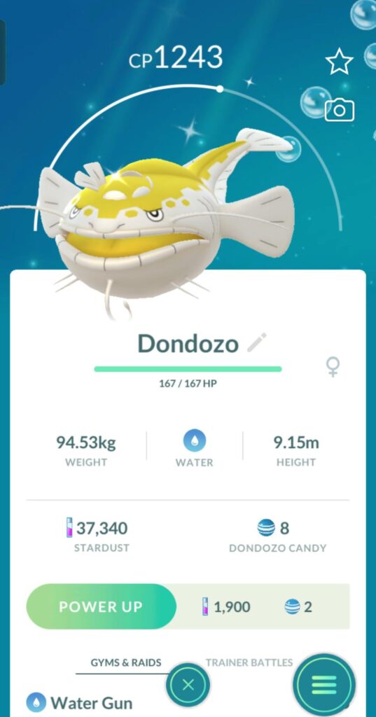 Excuse me?! Didn't expected rich sunfish looking ahh Pokemon. Funny thing is it's first dondozo I catch.