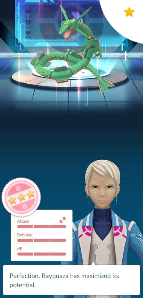 Finally finished the silver bottle cap. Got my hundo Rayquaza.