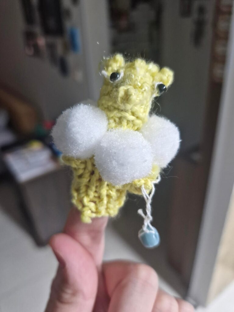 [OC] Made a hypno finger puppet to a convention because my mom won't allow me to cosplay as one.