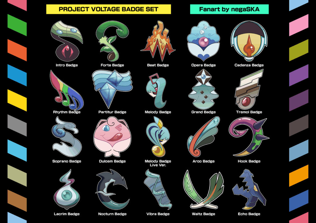 Project Voltage badge design by me, who can't watch Hatsune Miku live on March next month :")